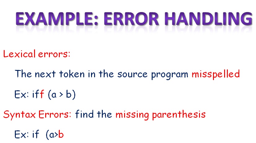 Error HANDLING